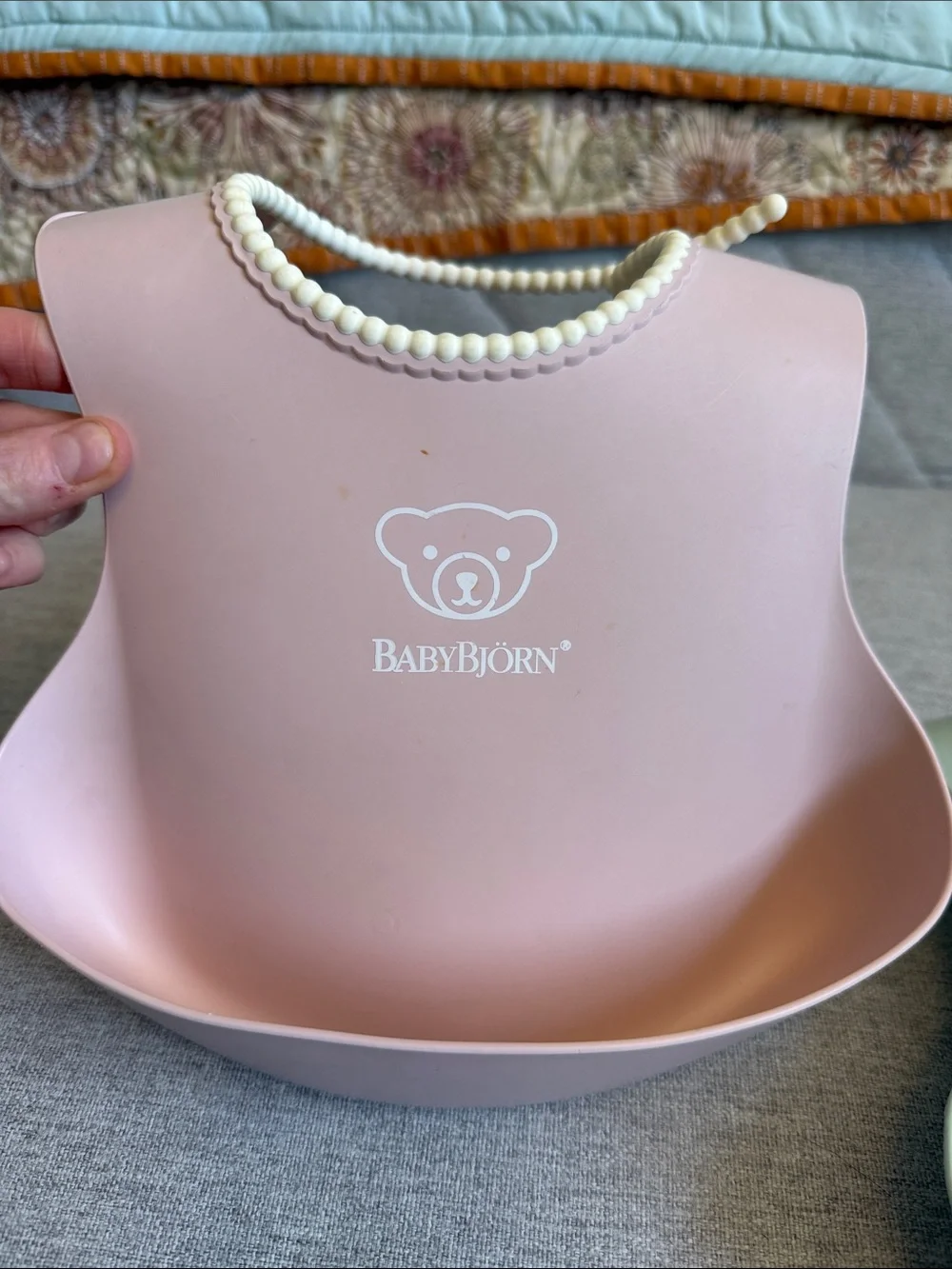 Waterproof Silicone Bibs — Pink & Green Set